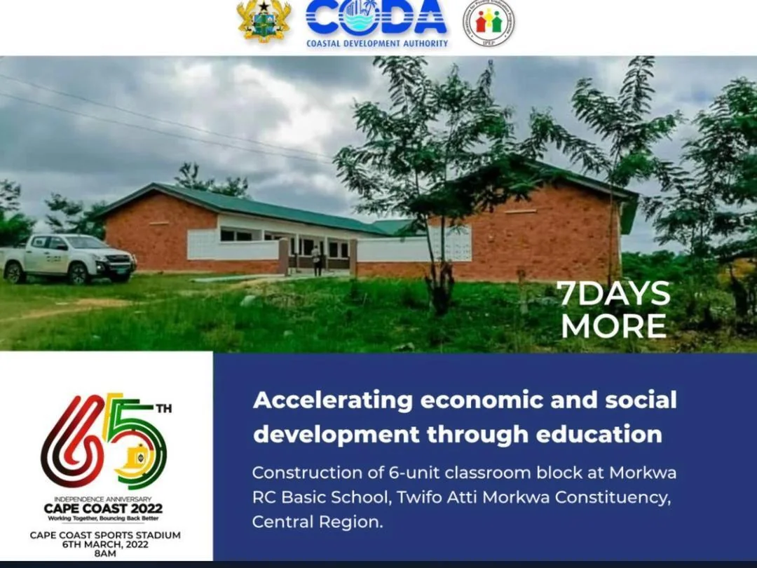 6-Unit Classroom Block at Morkwa, Twifo Atti-Morkwa Constituency (CODA)